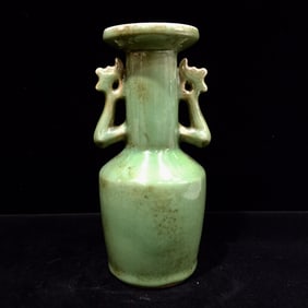 An Exquisite Long quan yao Double-Ears Vase