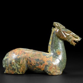 An Exquisite White Jade Horse Ornament