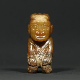 An Exquisite White Jade Figure Ornament