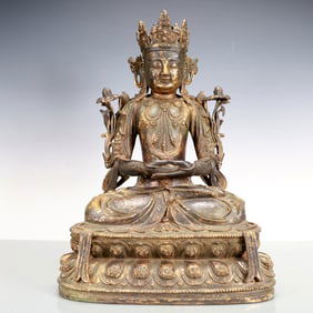 A Exquisite Gilt Bronze Statue of Bodhisattva
