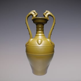 An Exquisite Chai yao Teadust Glazed Double-Ears Vase