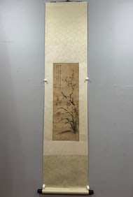 A Chinese Vertical Scroll Ink Painting of Flower and Bird on Paper
