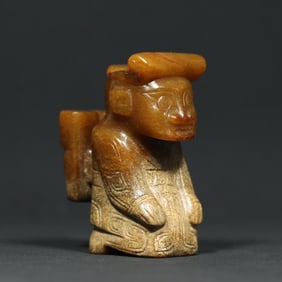 An Exquisite White Jade Figure Ornament