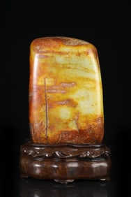 An Exquisite White Jade with poem Ornament