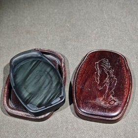 An Exquisite with poem Inkstone