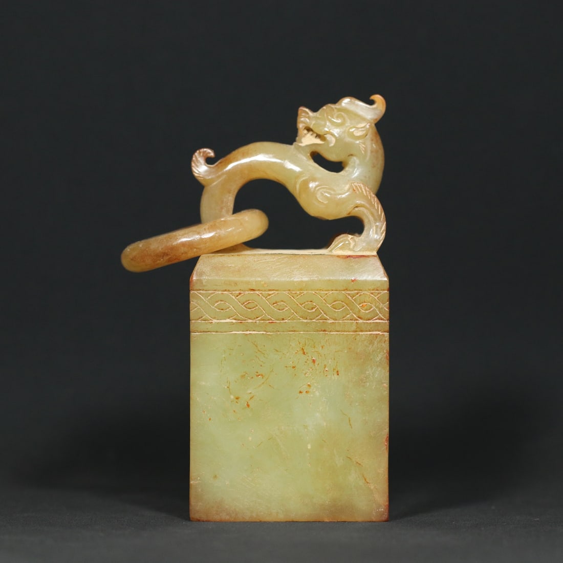 An Exquisite White Jade Auspicious Beast Seal (1 of 9)
