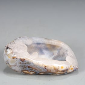A Exquisite Agate Brush Washer