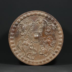 An Exquisite White Jade Auspicious Beast Pattern Ornament