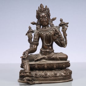 An Exquisite Bronze Statue of Tara