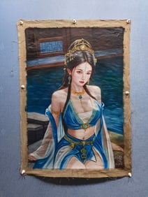 A Chinese Figures Oil Painting