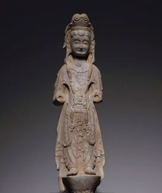An Exquisite Limestone Statue of Bodhisattva