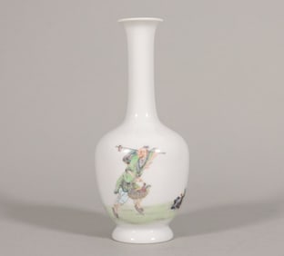 A Rare Famille-Rose Figure Pattern Vase