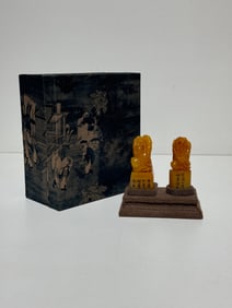A Pair of Rare Tianhuang Stone Beast Knob Seals