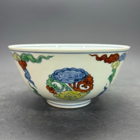 A Rare Doucai Ganoderma Pattern Bowl