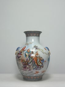 A Rare Famille-Rose Figure Pattern Vase?