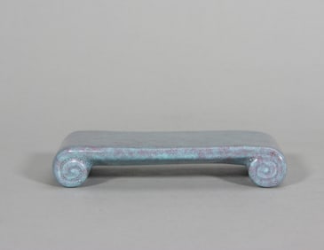 A Rare Robin's-Egg-Glazed Inkstone Stand