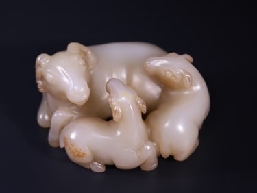 A Rare Hetian Jade Sheep Ornament?