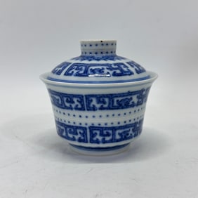 A Rare Blue and White Dragon Pattern Cup