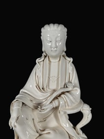 A Rare Blance-De-Chine Statue of Bodhisattva