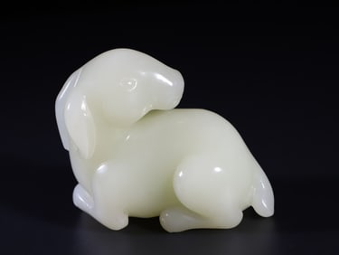 A Rare Hetian Jade Rabbit Ornament?