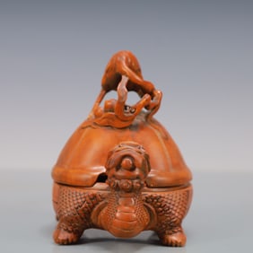 A Rare Boxwood Turtle Incense Burner?