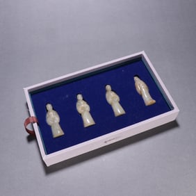 A Set of RareHetian Jade Human Figurines