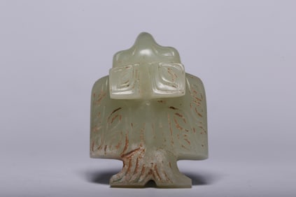A Rare Hetian Jade Owl