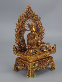 A Rare Gilt Bronze Filigree Buddha Statue?