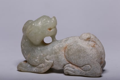 A Rare Archaic Jade Auspicious Beast