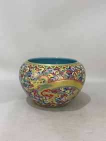 A Rare Enamel Cloisonne Gold-outline Dragon Pattern Jar