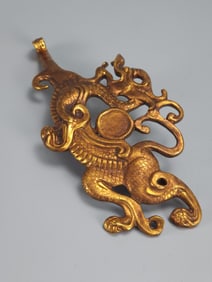 A Rare Gilt Bronze Hook?
