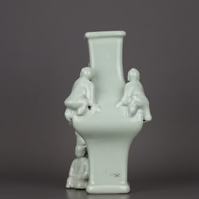 A Rare Bean Green Glazed Vase