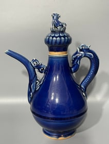 A Rare Ji Blue Glazed Ewer?