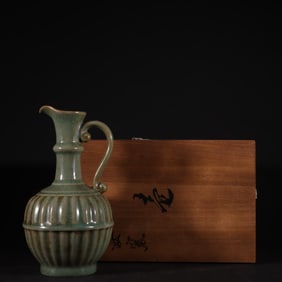 An Exquisite Ru yao Sky Blue Glazed Ewer