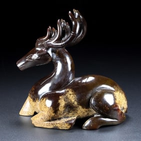 An Archaic Gaogu yu Sika Deer Ornament