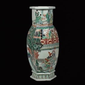 An Exquisite Wucai Character and Story Pattern Vase