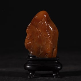 An Exquisite Tianhuang Stone Carved Landscape and Figure Pattern Ornament