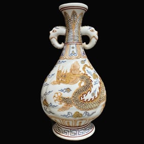 A Rare Lifen Dragon Pattern Vase