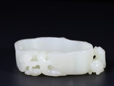A Rare Hetian Jade Brush Washer?