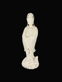A Rare Blance-De-Chine Statue of Avalokitesvara