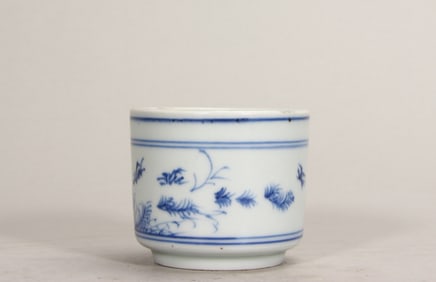 A Rare Blue and White Poem and Flower Censer