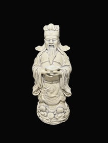 A Rare Blance-De-Chine Statue of Mammon