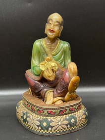 A Rare Shoushan Stone Figure Sculpture