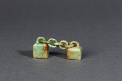A Rare  Jadeite Two connected Seal