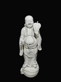 A Rare Blance-De-Chine Buddha Statue