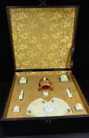 A Set of Rare Hetian jade Buddha