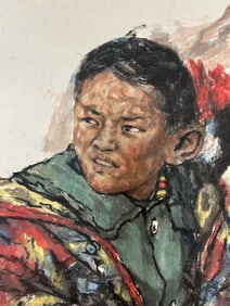 A Chinese Vertical Scroll Ink Painting of Figure on Paper