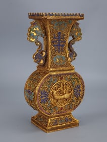A Rare Gilt Bronze Filigree Vase?