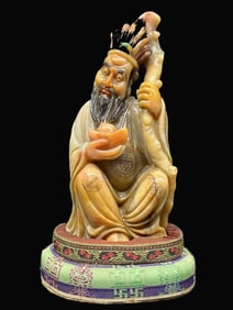 A Rare Shoushan Stone Figure Sculpture