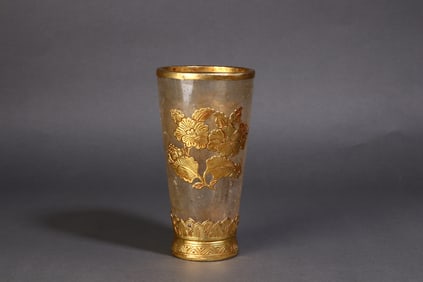 A Rare Crystal Gilt Flower Pattern Cup?